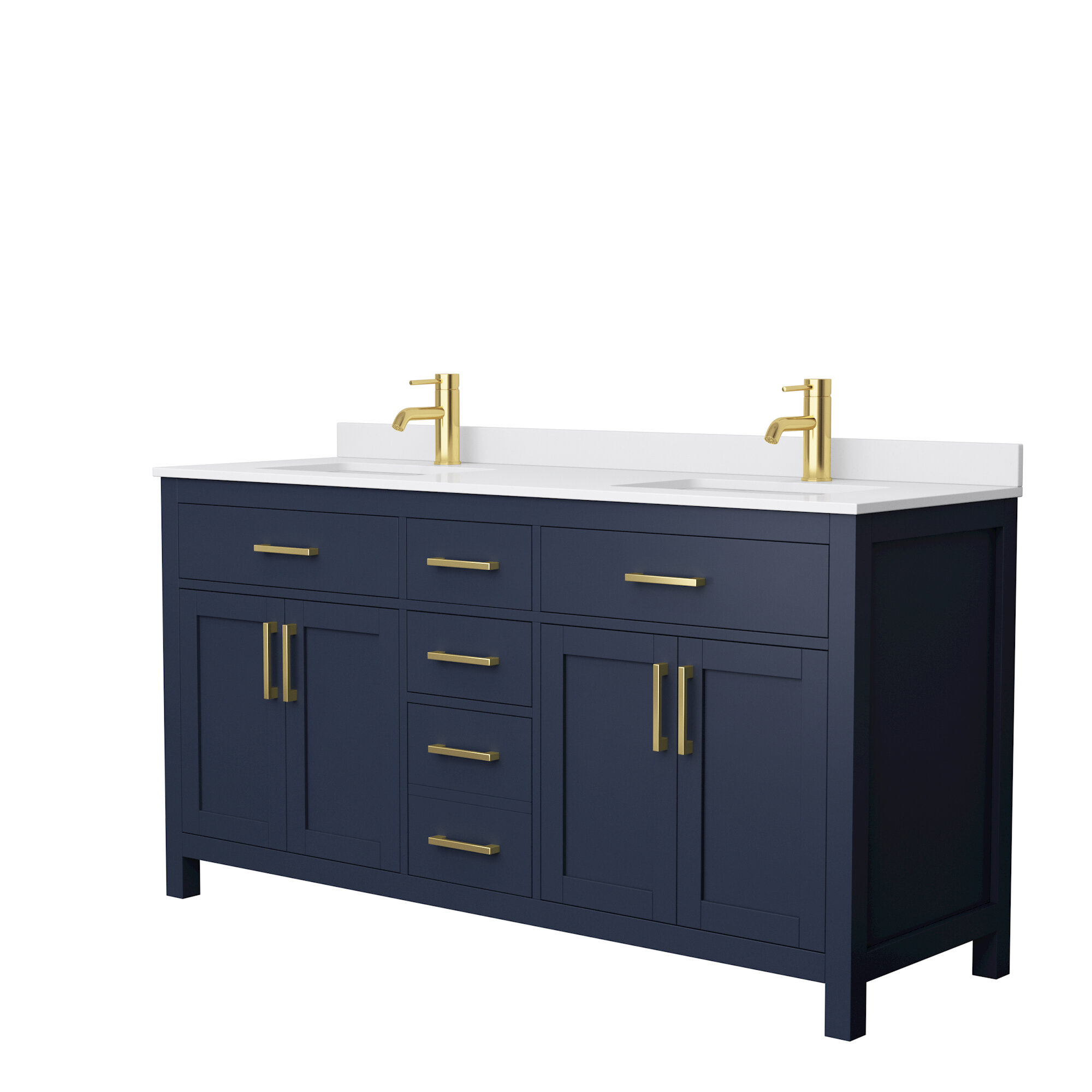 Wyndham Collection Beckett 66 Double Bathroom Vanity Set Reviews Wayfair