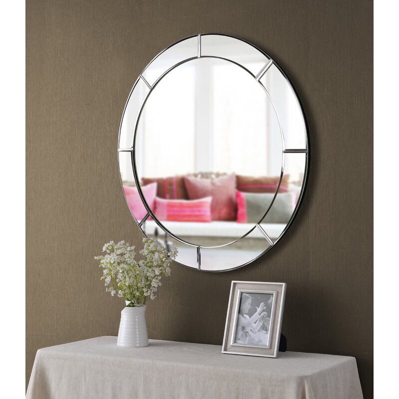 Brayden Studio Large Round Accent Mirror Reviews Wayfair