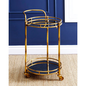 Herald 2 Tier Cylinder Bar Cart by Willa Arlo In..
