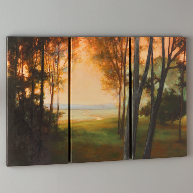 Charlton Home Between The Worlds 3 Piece Painting Print On Wrapped Canvas Set Wayfair