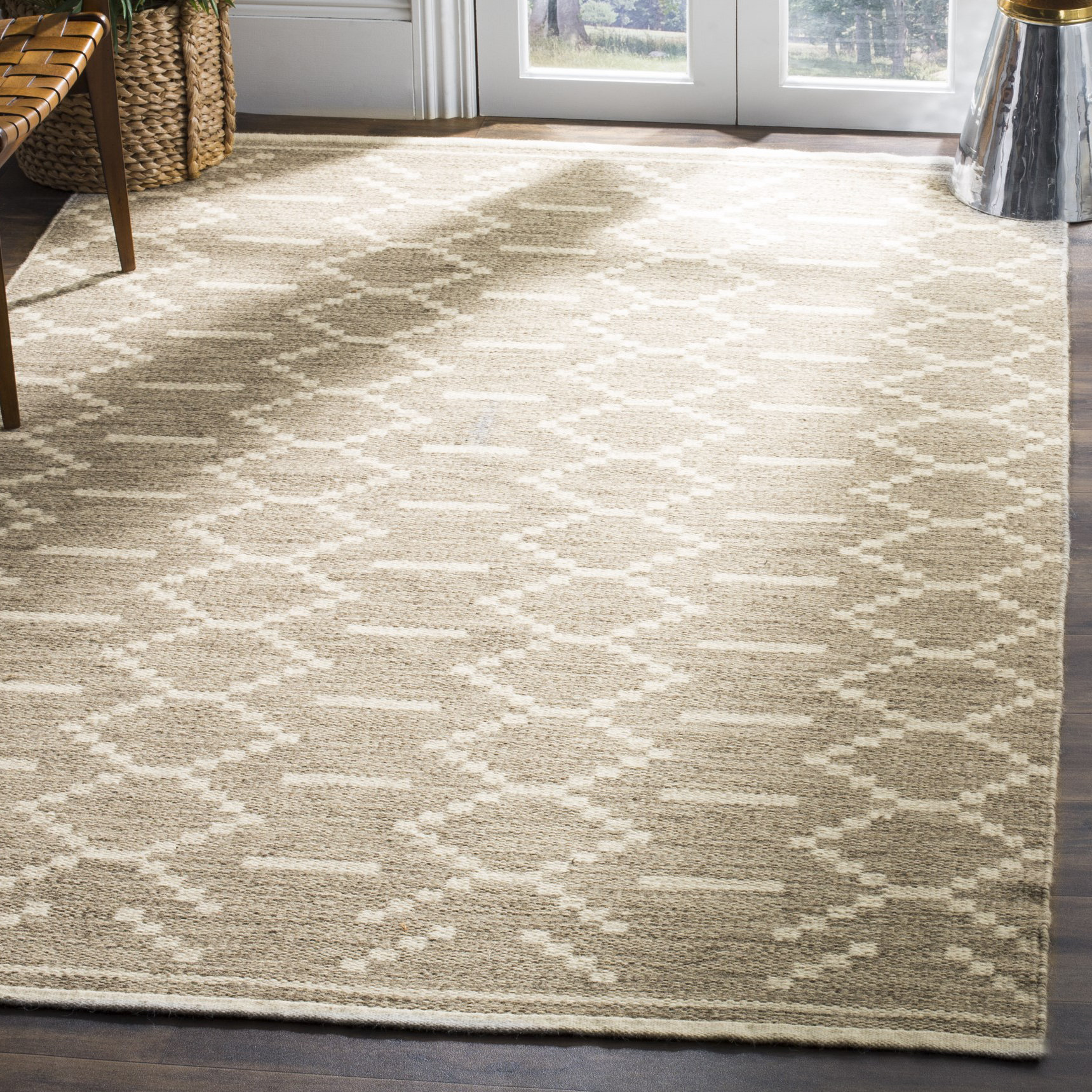 Union Rustic Handmade Flatweave Wool Gray/Ivory Rug & Reviews Wayfair