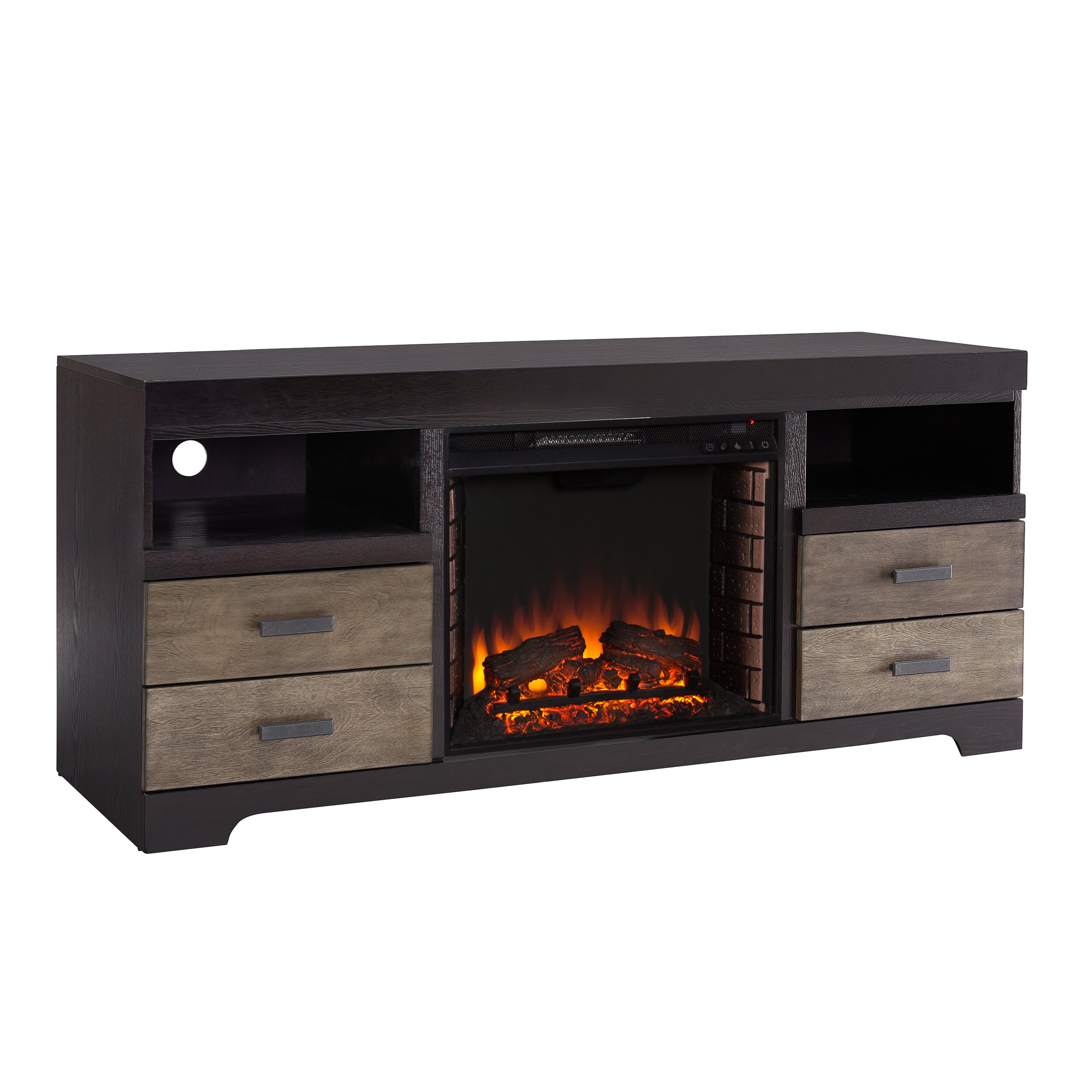 Union Rustic Shroplynn Media Console Electric Fireplace Wayfair