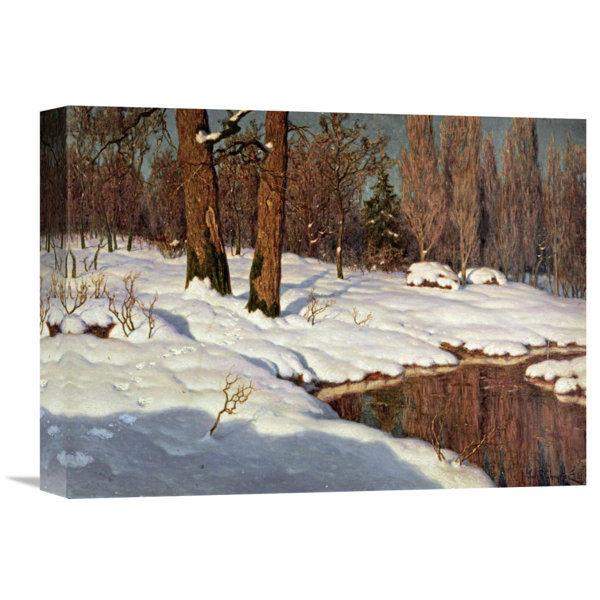 Global Gallery Snowscape By Ivan Federovich Choultse Painting