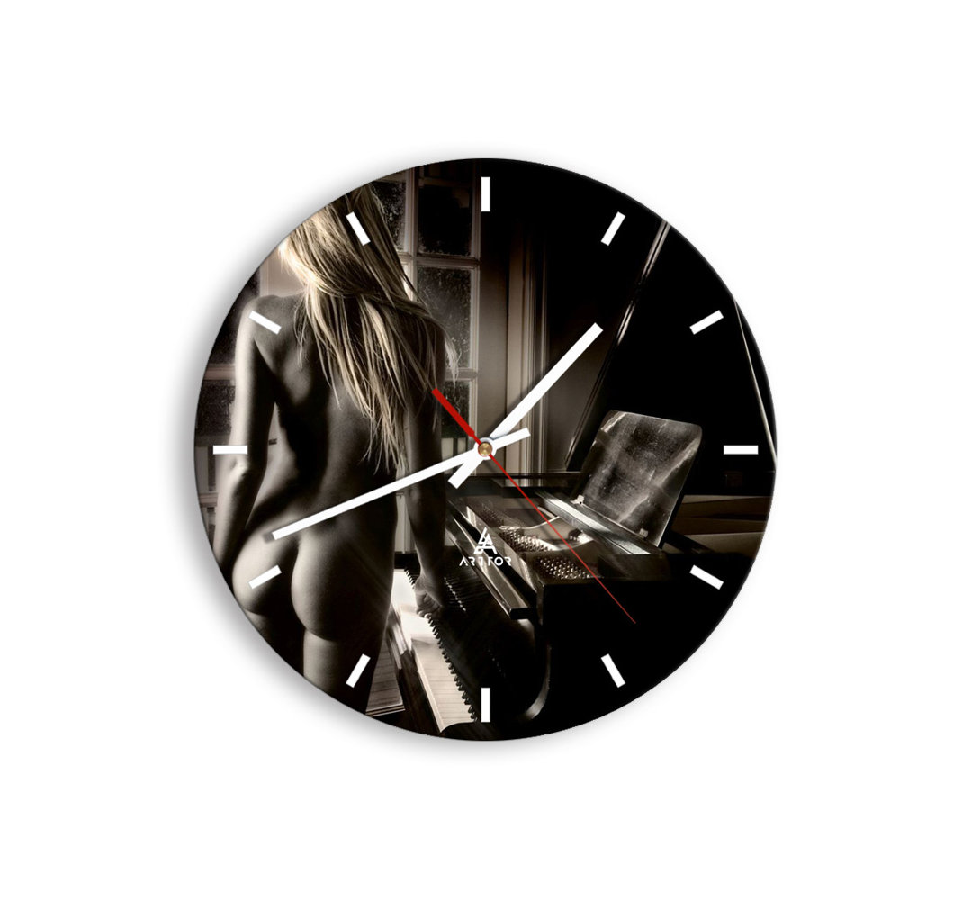 Brayden Studio Geräuschlose Wanduhr Perreira Größe: 30 cm H x 30 cm B x 0,4 cm T