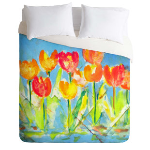 Go to store & view more images East Urban Home Tulips Duvet Cover Set