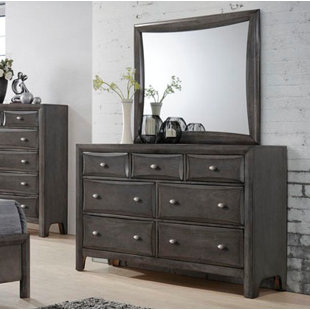 Go to store & view more images Wrought Studio Anja 7 Drawer Double Dresser with Mirror