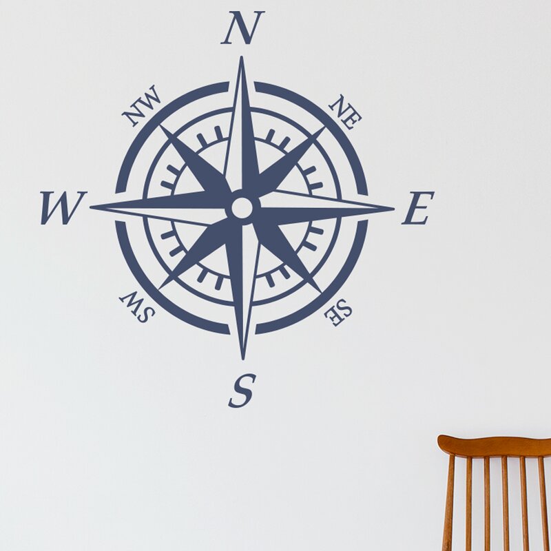 Breakwater Bay Nautical Compass Wall Decal & Reviews | Wayfair