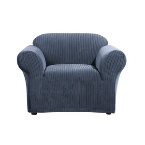 Ribbon Stripe Box Cushion Armchair Slipcover