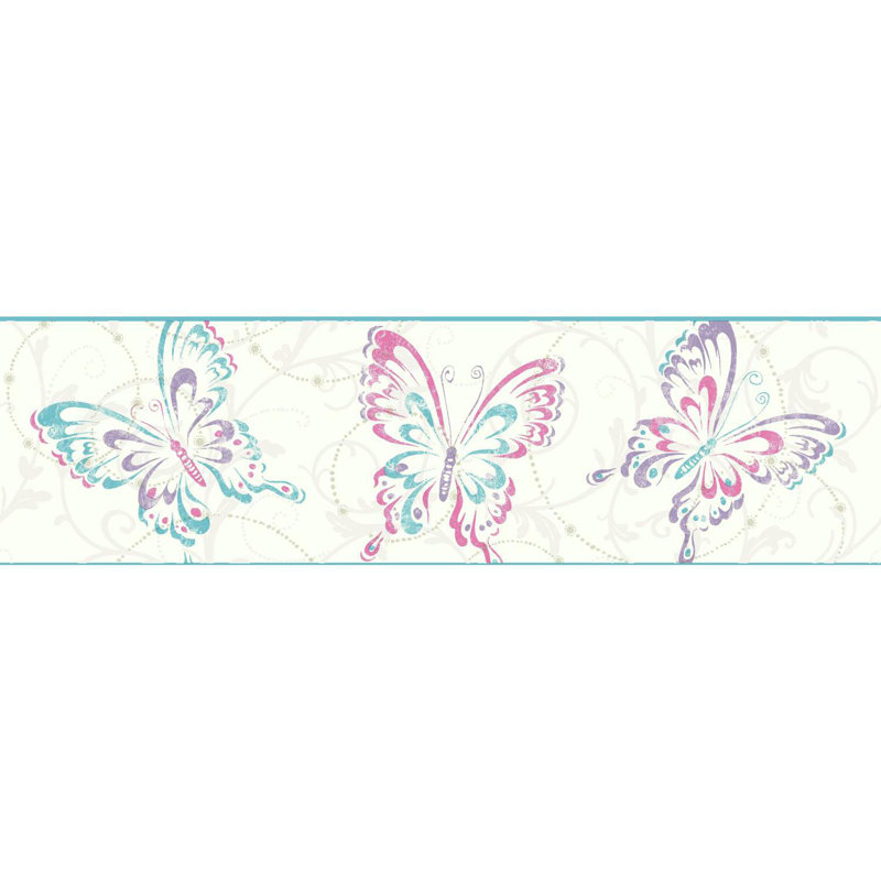 Harriet Bee Nia Butterfly Scroll Removable 0 56 X 1 5 Wallpaper