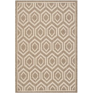 Miami Brown/Tan Indoor/Outdoor Area Rug