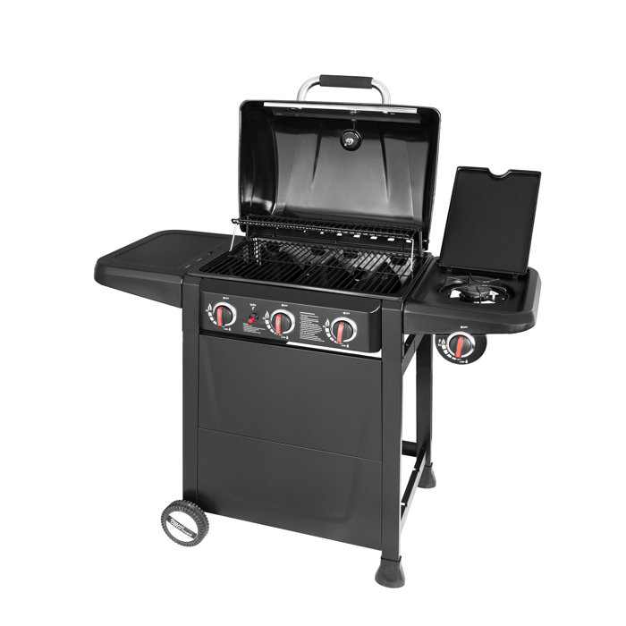 Royal Gourmet 3 Burner Propane Gas Grill With Side Burner