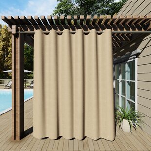 4 x 7, Beige Gazebos With Rustproof Grommets Outdoor Vinyl Curtain for Patio Furniture 12 Oz For Pergola 100% UV & Weather Resistant Patio Blackout Drapes for Dining Room Window Porch