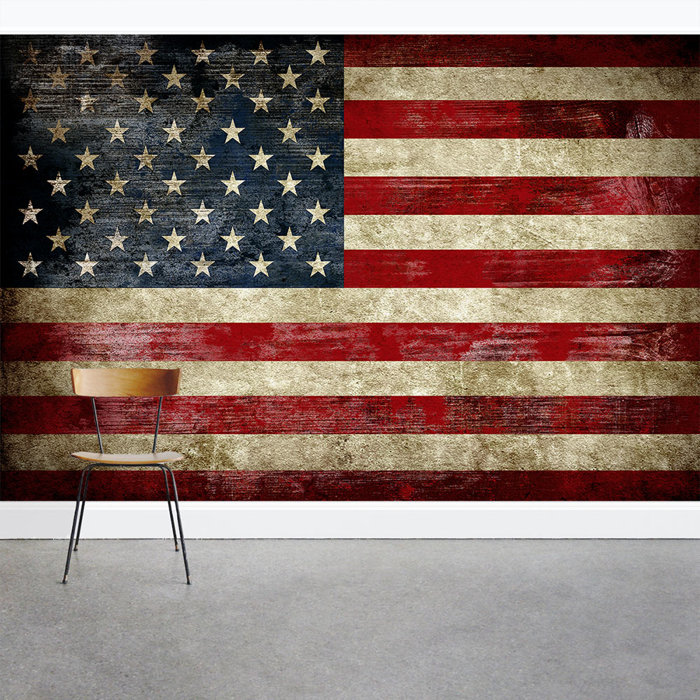 American Flag 8 X 144 3 Piece Wall Mural Set American Flag 8 X 144 3 Piece Wall Mural Set