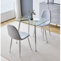 small glass dining table for 2