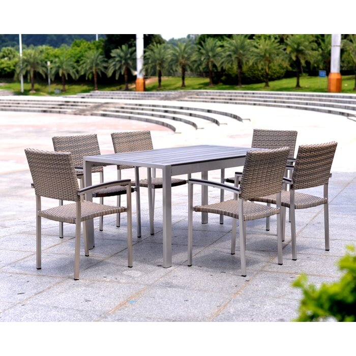 Signaturerattan Kq Maui 7 Piece Dining Set Wayfair Ca