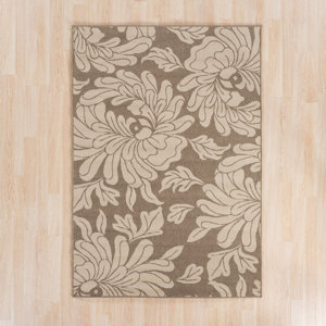 Nash Camel/Cream Indoor/Outdoor Floral Area Rug