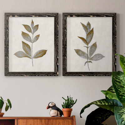 Bronze Leaf I - 2 Piece Print Set