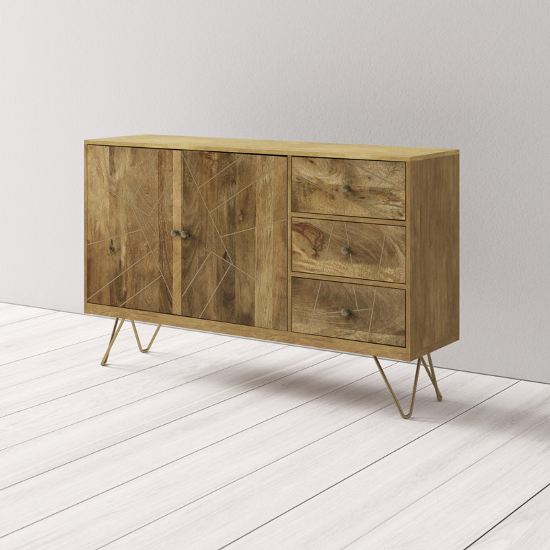 Avondale 56 Wide 3 Drawer Mango Wood Credenza Reviews