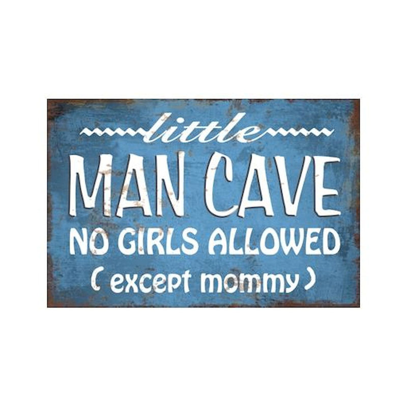 Zoomie Kids Little Man Cave Vintage Metal Wall Decor Wayfair