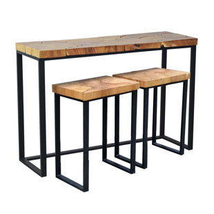 Console Table With Stools Wayfair Hoekstra Console Table And Stool Set