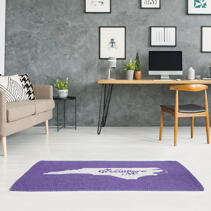East Urban Home Greensboro North Carolina Purple Area Rug Wayfair