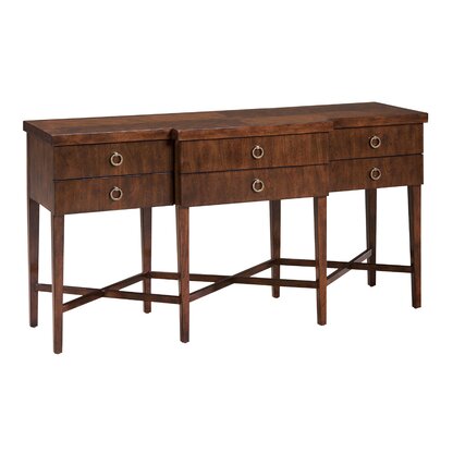 Crescent Curve Solid Oak 1 Drawer Console Table//Contemporary Console Table Fully Assembled