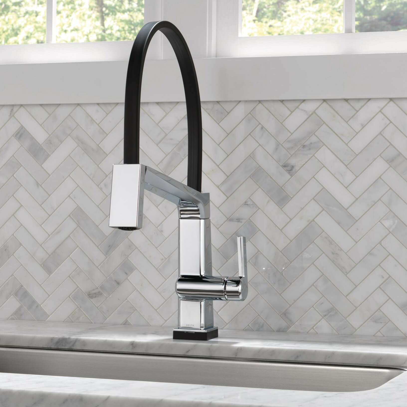 Delta Pivotal Touch Single Handle Kitchen Faucet With Touch20 Technology Reviews Wayfair