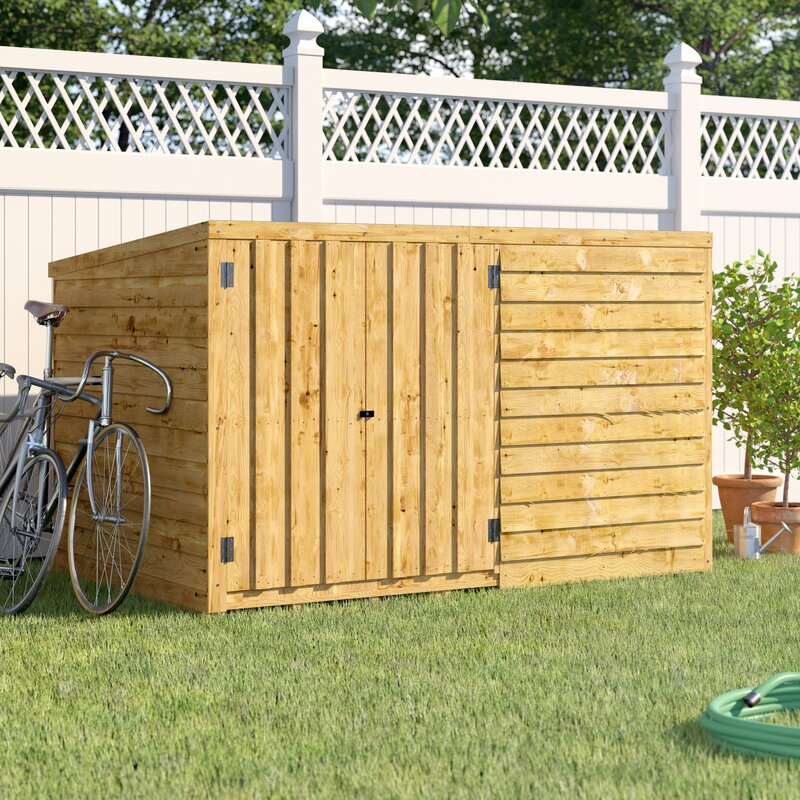 WFX Utility 6 ft. W x 4 ft. D Solid Wood Bike Shed & Reviews | Wayfair ...