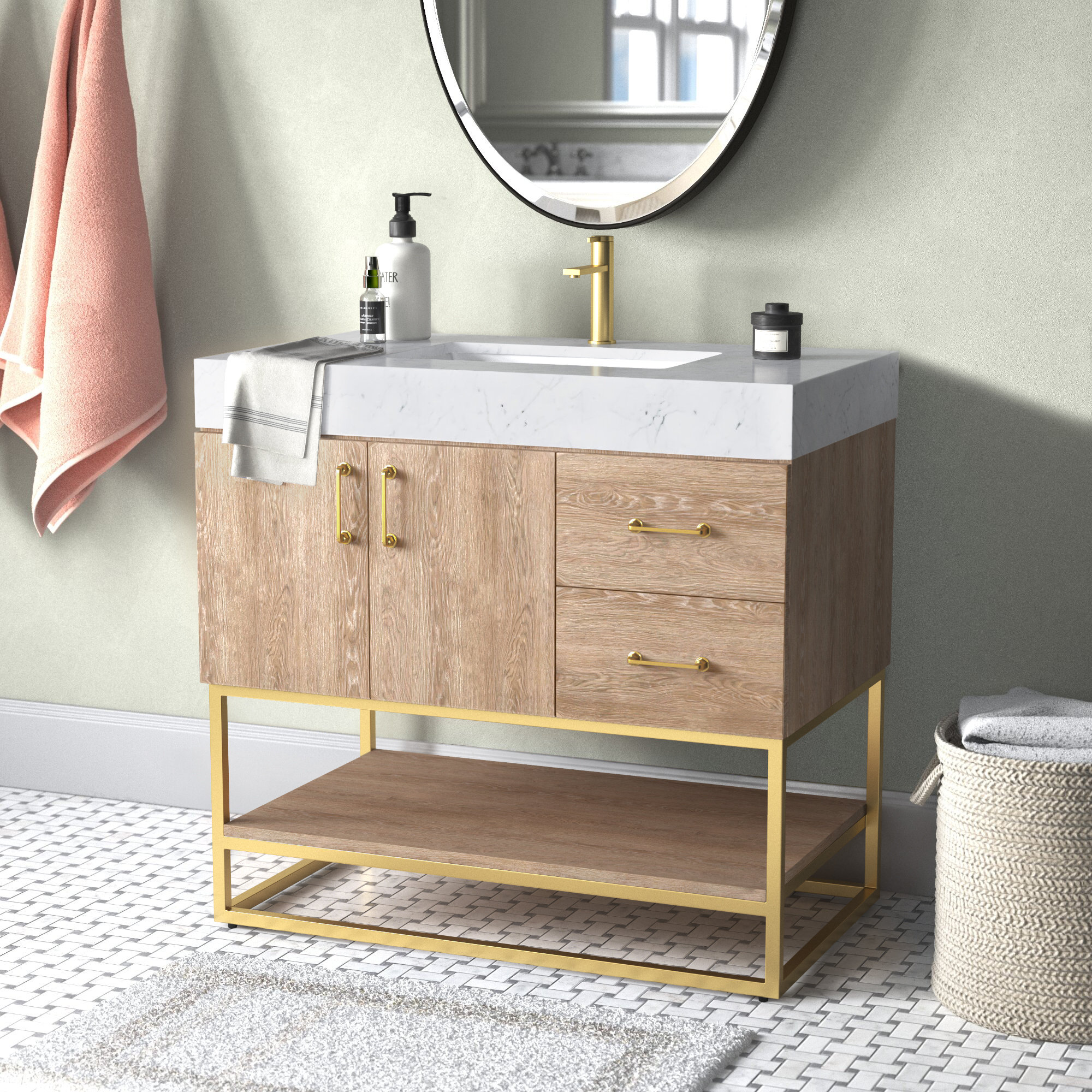 Wade Logan® Annice 36" Single Bathroom Vanity Set & Reviews Wayfair