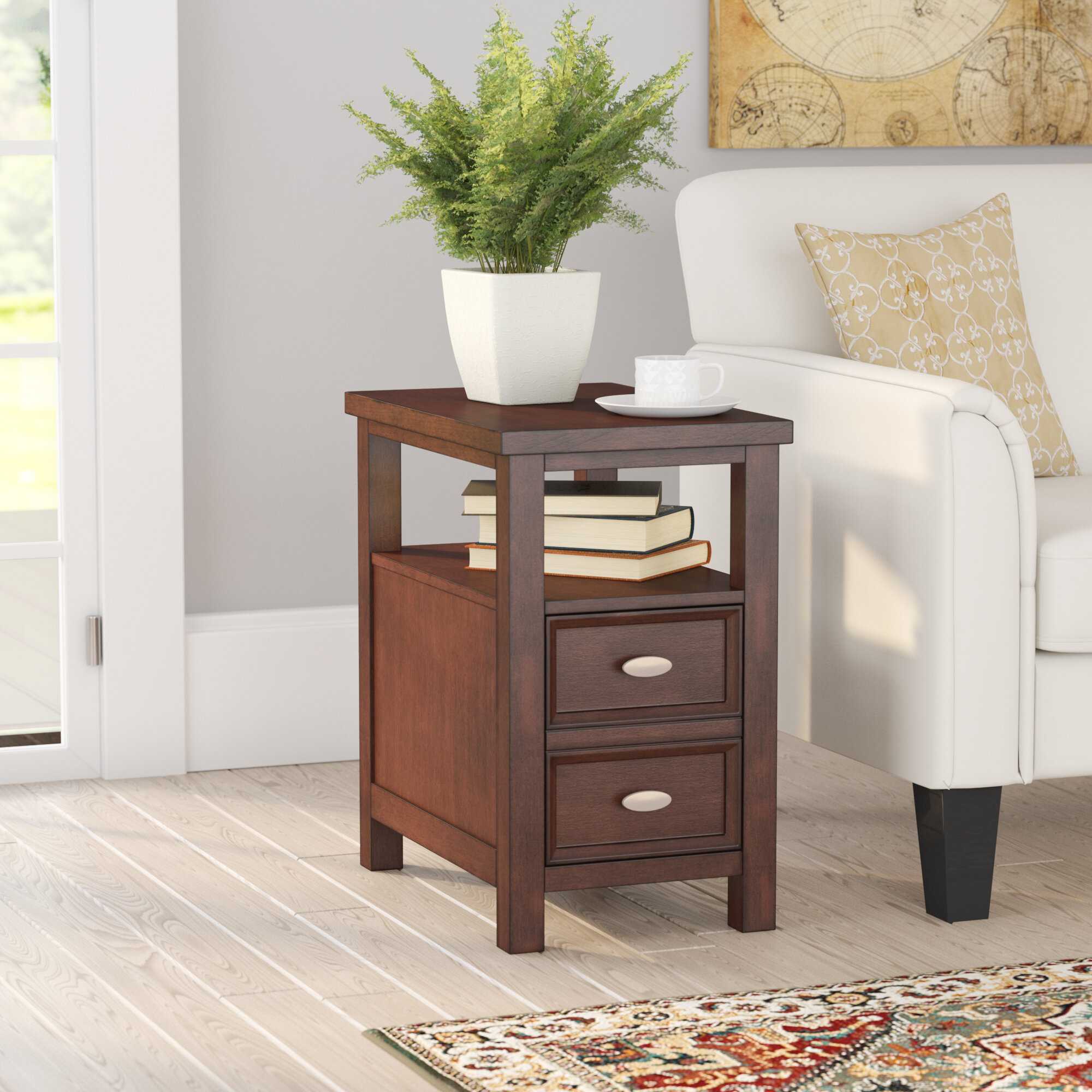 Andover Mills Darius Solid Wood End Table With Storage Reviews