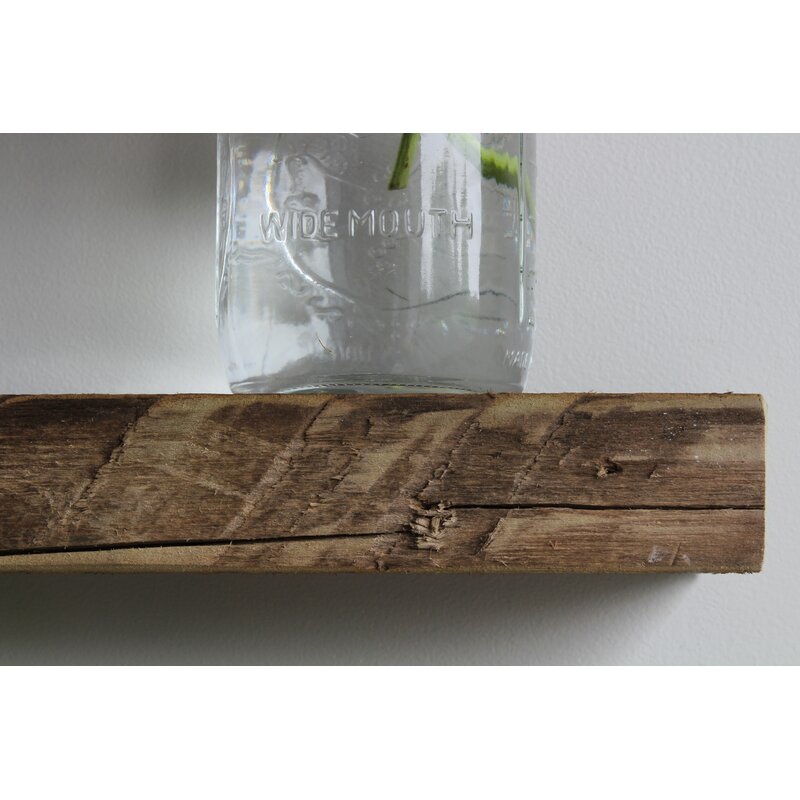 Gracie Oaks Joao Reclaimed Barn Wood Accent Floating Shelf