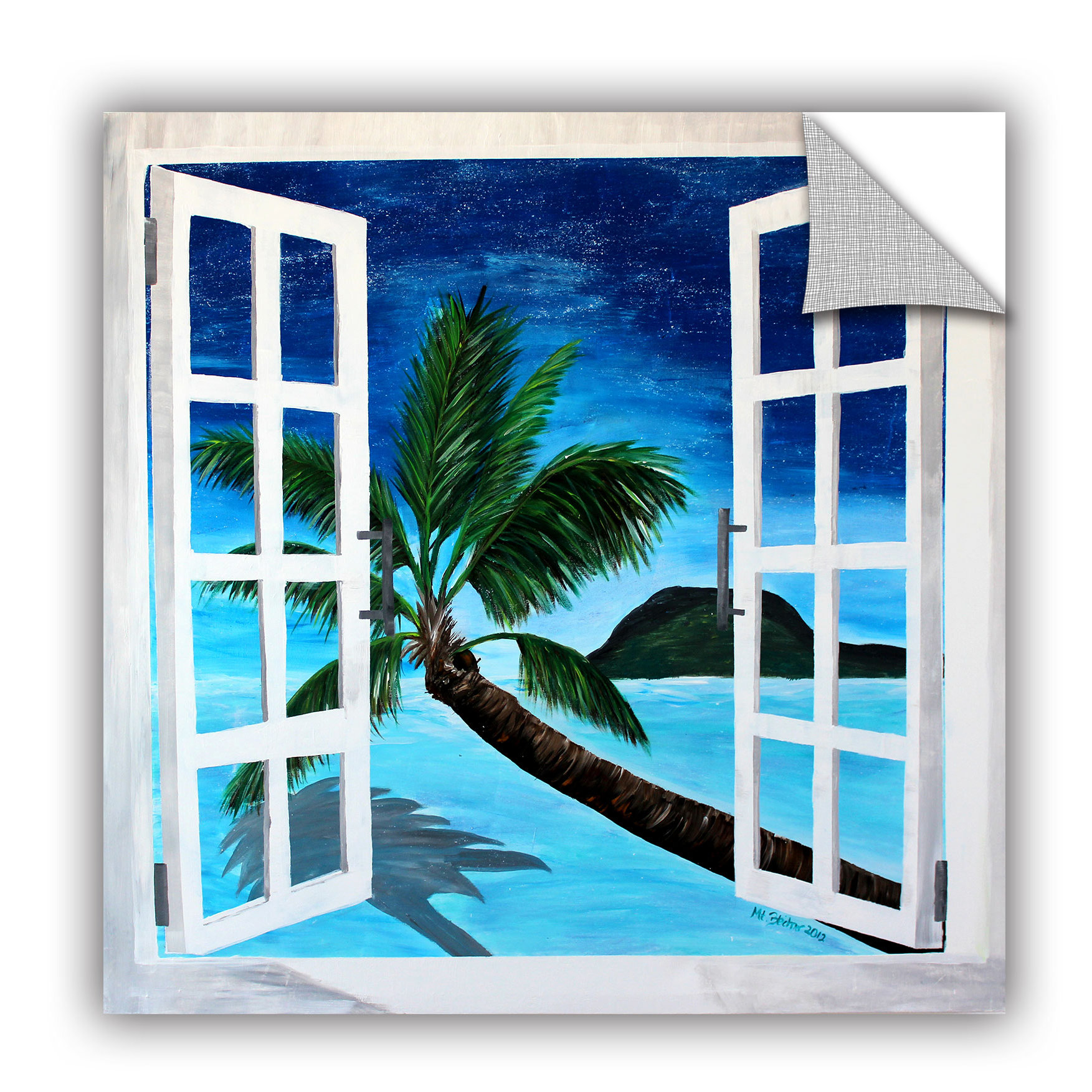 Artwall Artapeelz Palm View Window By Marcus Martina Bleichner Painting Print On Canvas Wayfair