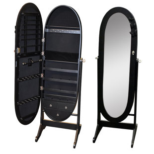 Whitman Free Standing Jewelry Armoire with Mirror