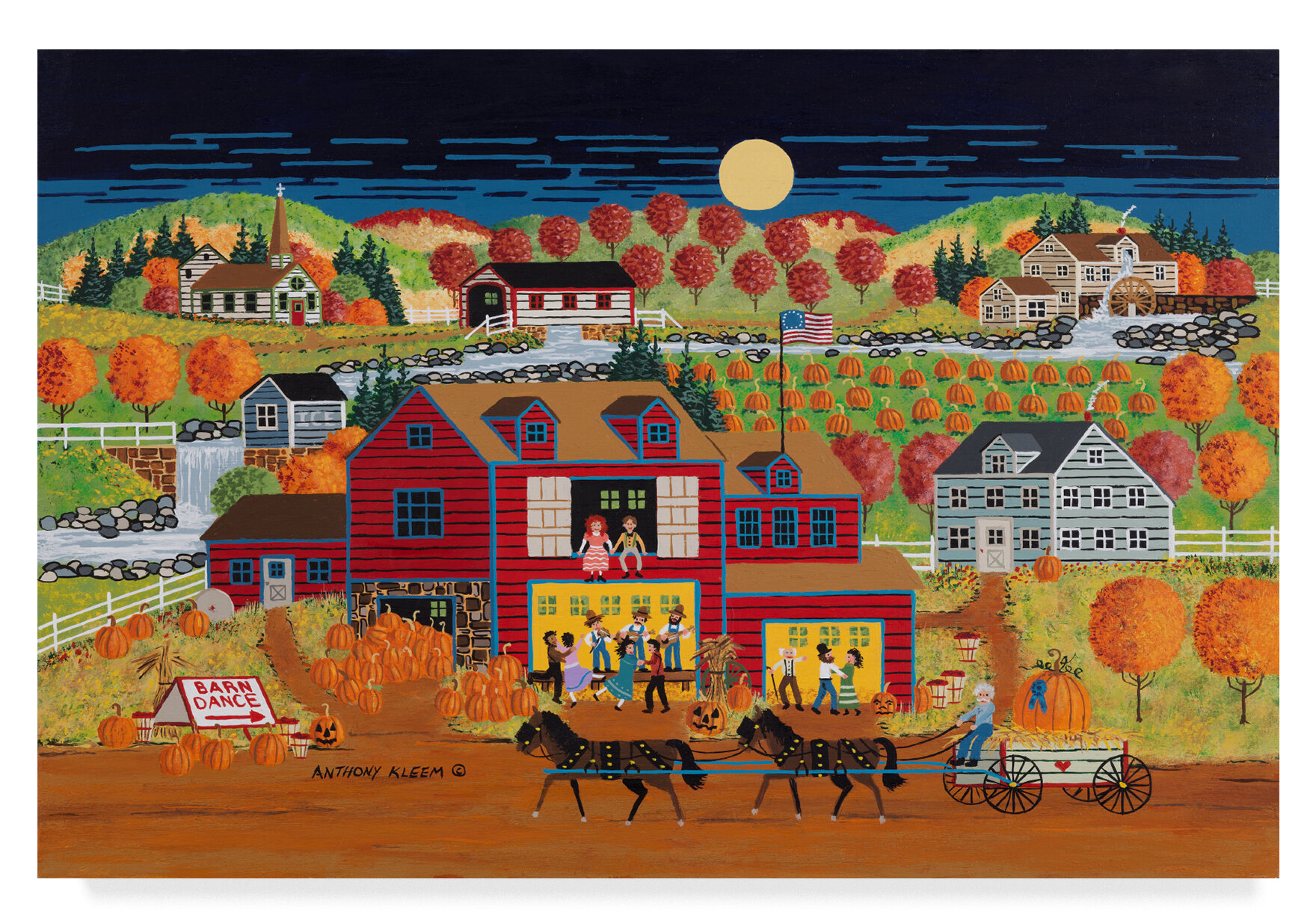 Trademark Art The Barn Dance Acrylic Painting Print On Wrapped