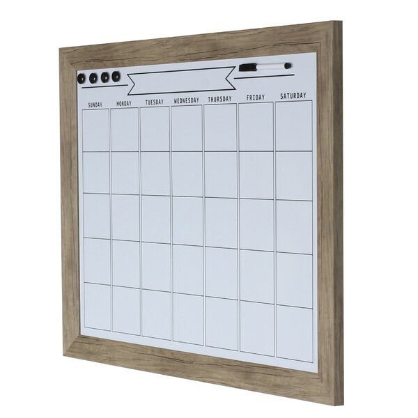 Shabby White rustic barn wood dry erase vertical two month calendar 