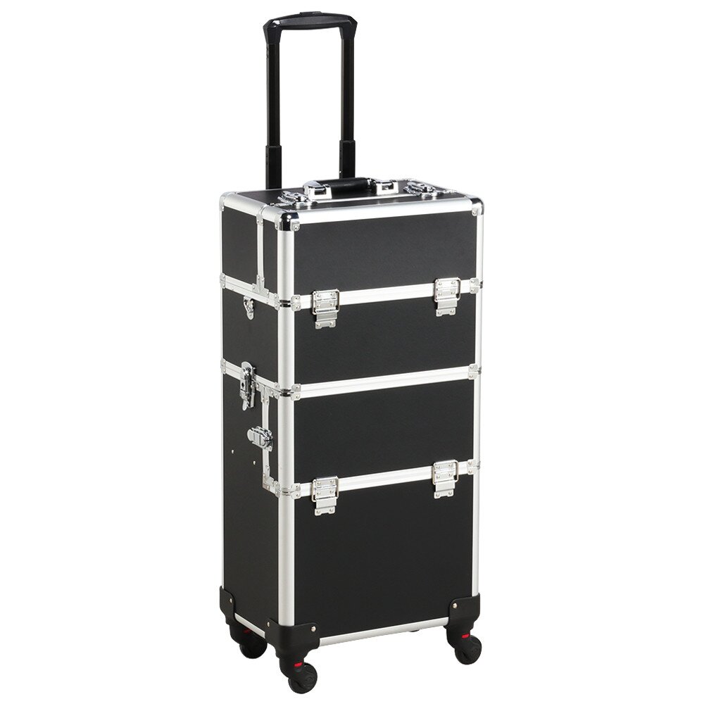 makeup luggage on wheels