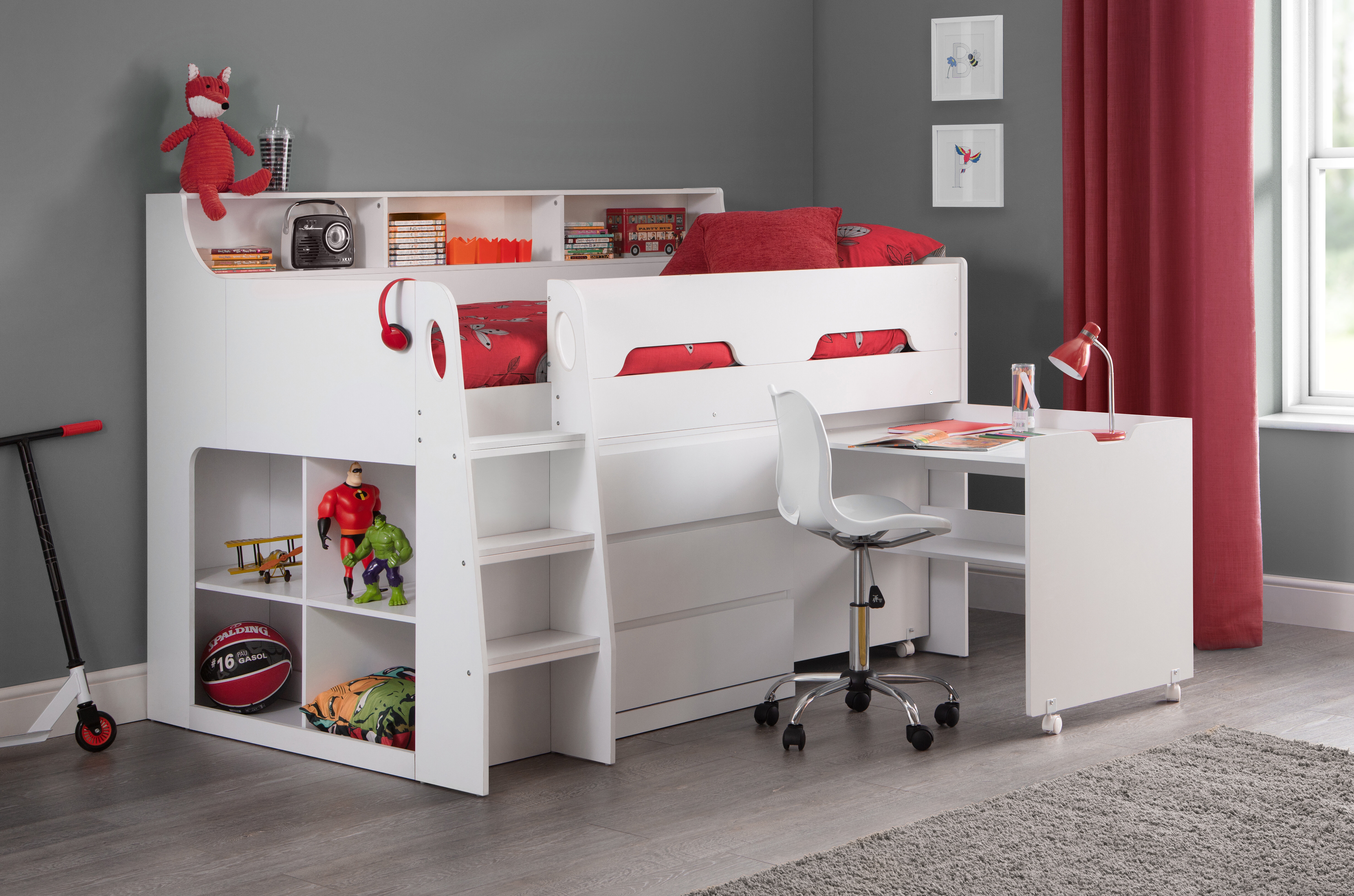 mid sleeper with desk