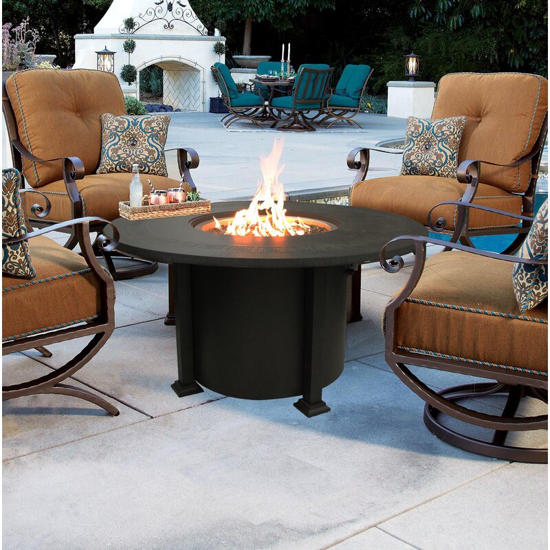 Canora Grey Rahn Aluminum Propane Fire Pit Table Reviews Wayfair