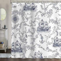 The underwater world Shower Curtain Bathroom Polyester Fabric & 12 Hooks 71" 