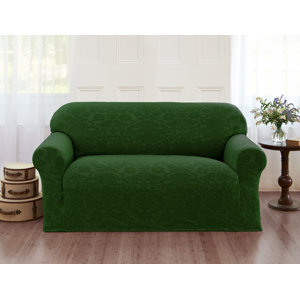 Damask T-Cushion Loveseat Slipcover