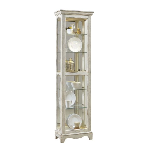 Tiano Weathered Standard Curio Cabinet Reviews Joss Main