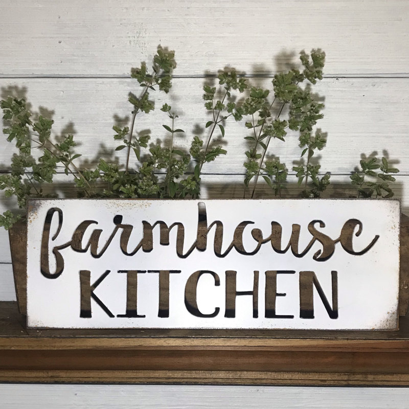 Gracie Oaks Rusty White Farmhouse Kitchen Wall Decor Wayfair