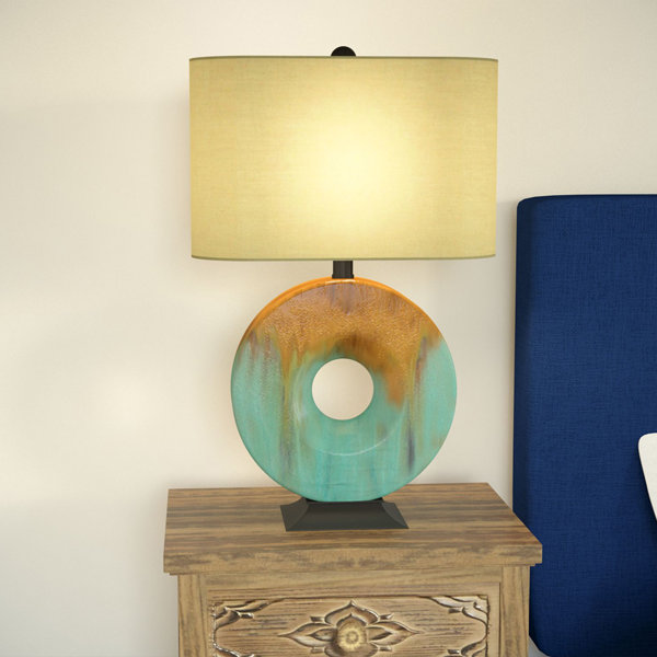 dark teal table lamp