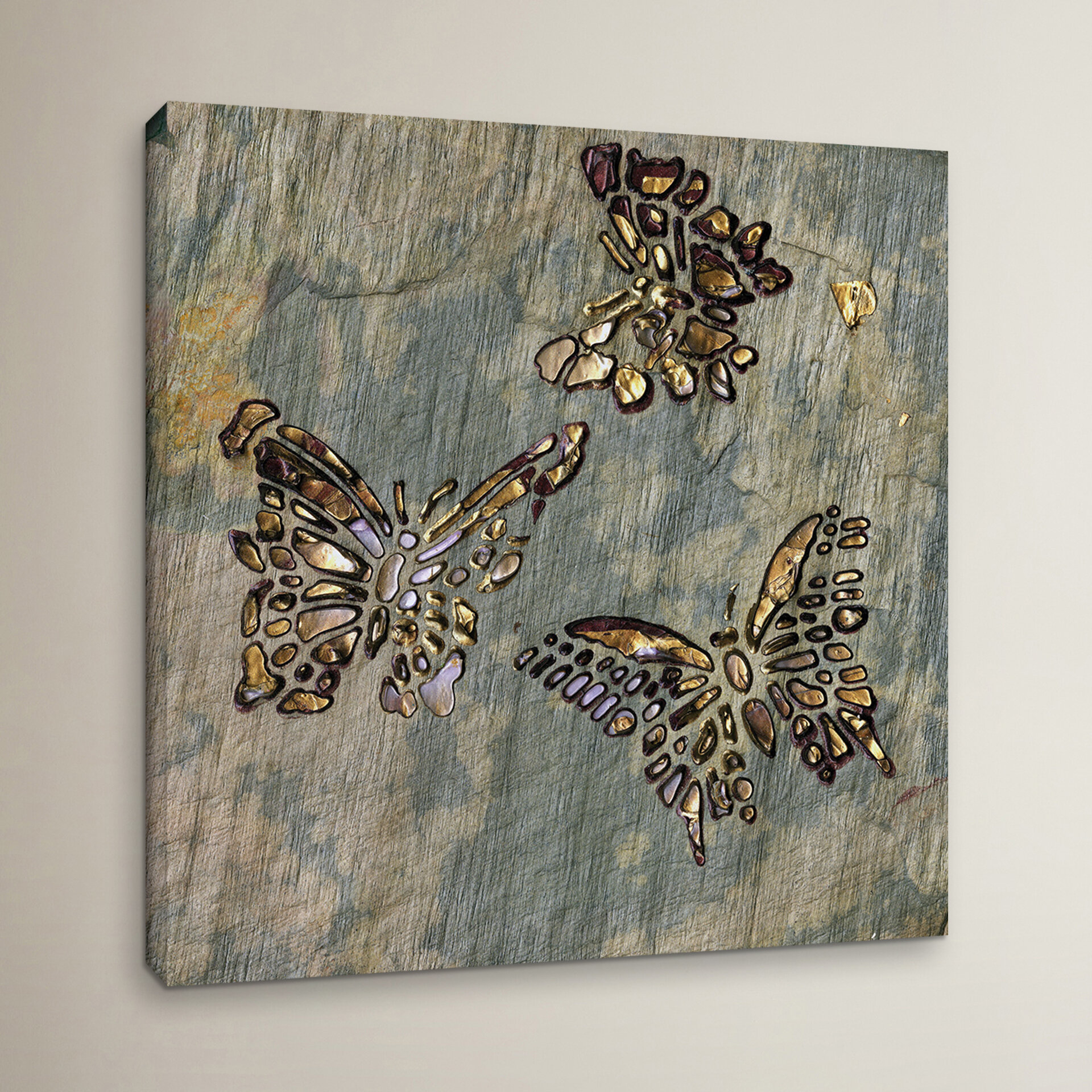 World Menagerie Butterflies Wall Art Wrapped On Canvas Reviews Wayfair