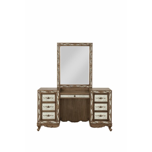 White Vanity Desk With Mirror Wayfair