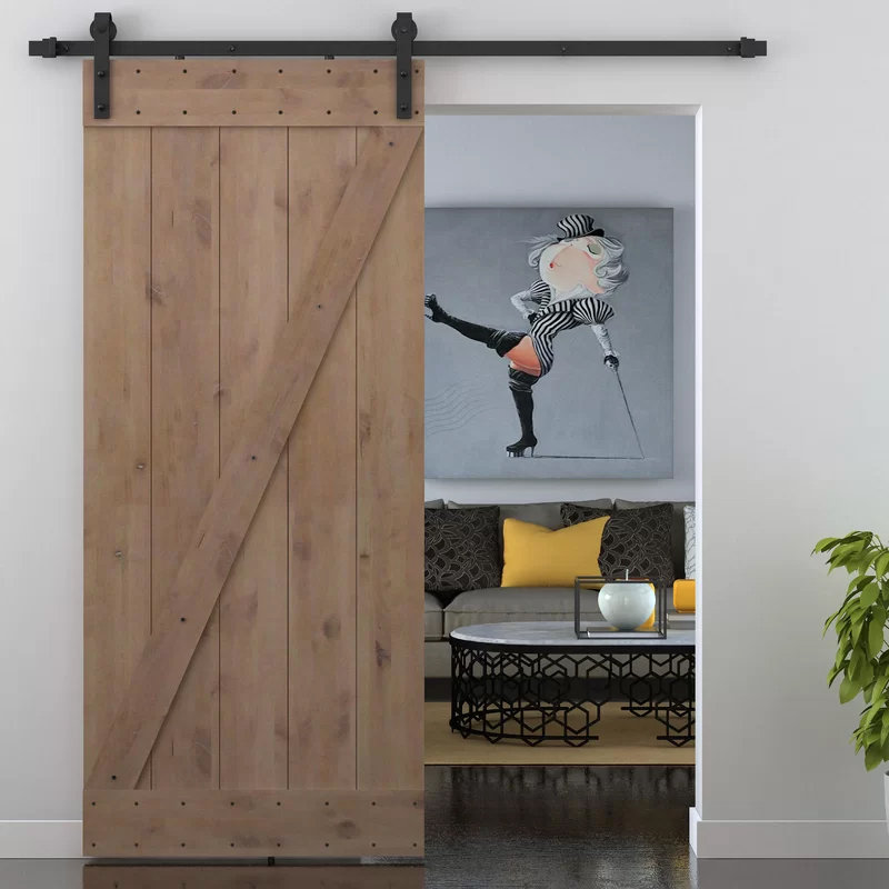Calhome Paneled Wood Primed Alder Barn Door Without Installation Hardware Kit Wayfair