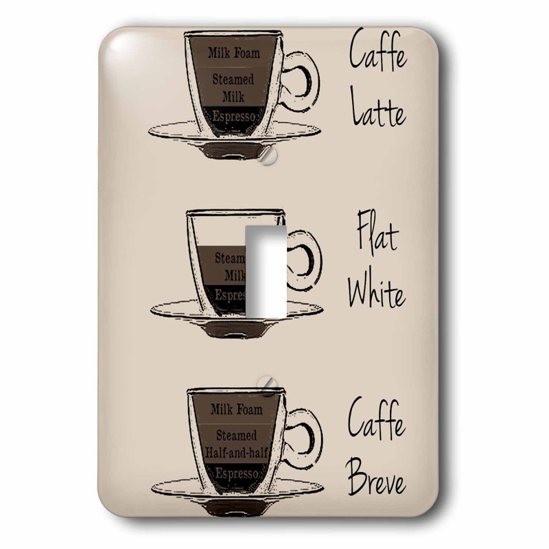 3drose Latte Coffee 1 Gang Toggle Light Switch Wall Plate Wayfair