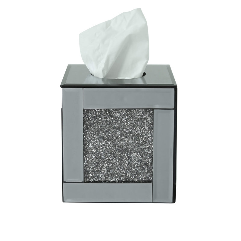 Canora Grey Juniper Mirrored Swarovski Elements Tissue Box Cover