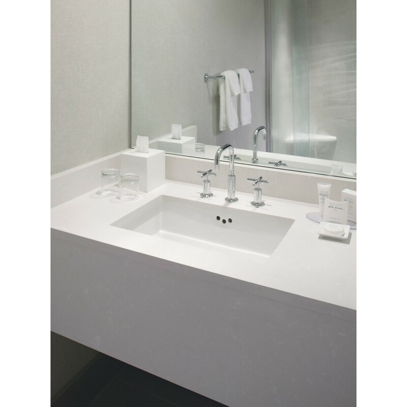 Kathryn Ceramic Rectangular Undermount Bathroom Sink With Overflow