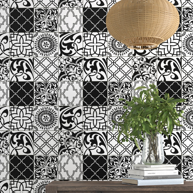 Bungalow Rose Corley Graphic Moroccan Tile 18 L X 20 5 W Peel